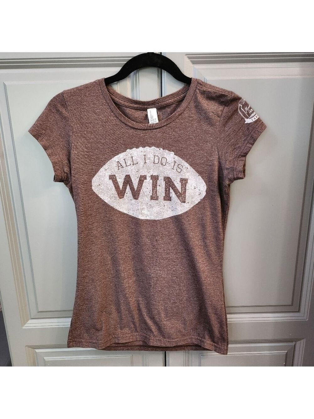 ALL I DO IS WIN Football Tee Womens Medium (Runs Small)